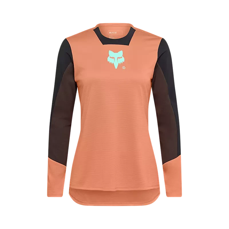 Fox Women's Defend LS Jersey Elevated Light/Pastel Pink / XS