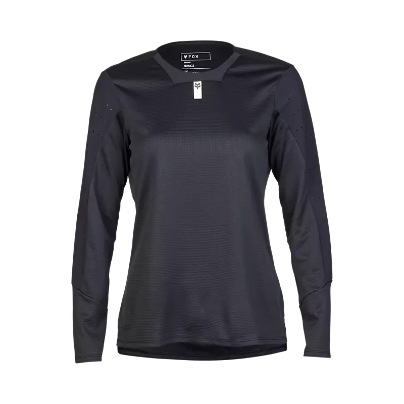 Fox Womens Defend Long Sleeve Jersey Black / XS