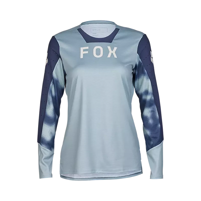 Fox Womens Defend Taunt Long Sleeve Jersey Gunmetal / S