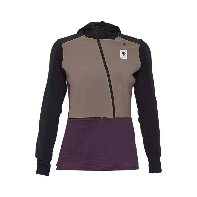 Fox Womens Defend Thermal Hoodie Ash / XS