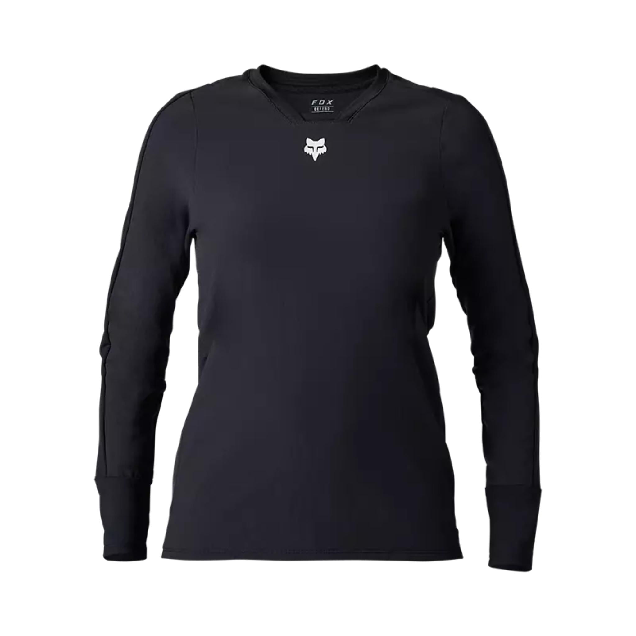 Fox Womens Defend Thermal Jersey Black / XS