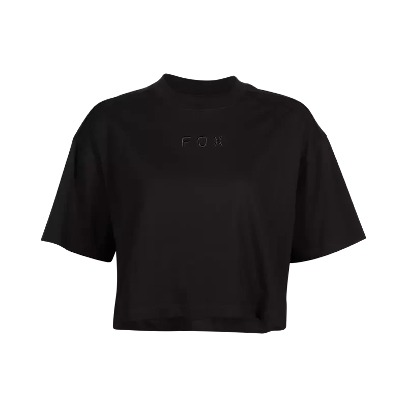 Fox Womens Wordmark OS Crop Tee Black / XS