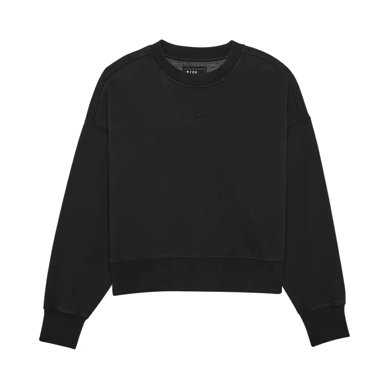 Fox Womens Wordmark OV Fleece Crew Black / XS