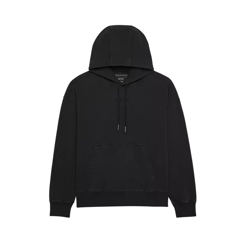 Fox Wordmark Oversized Fleece Pullover Black / S