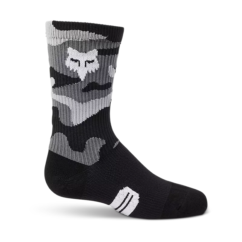 Fox Youth 6" Ranger Crew Socks Black Camo / YS