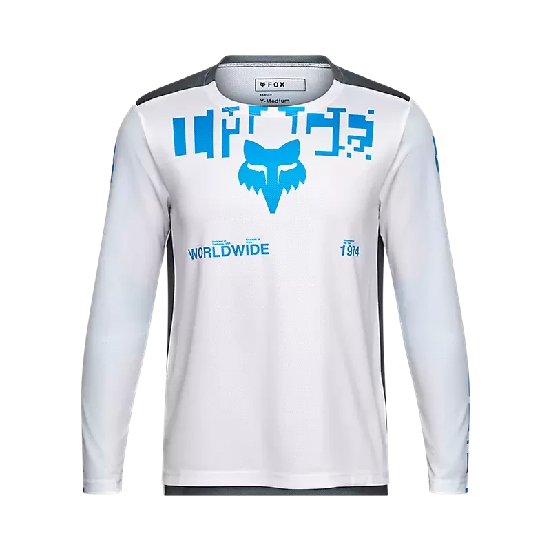 Fox Youth Ranger LS Jersey Digi Image White / YS