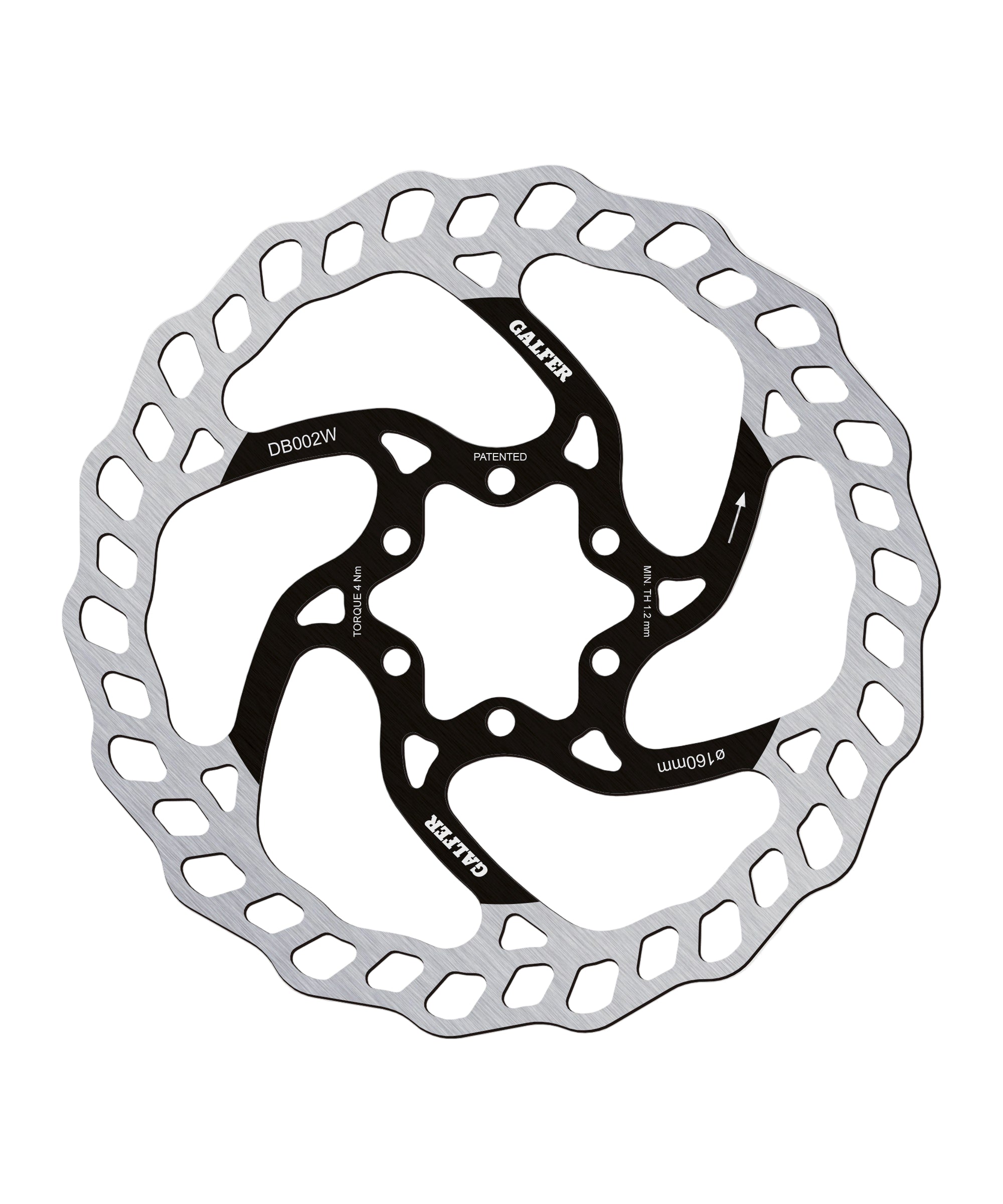 Galfer Wave MTB Disc Brake Rotor 6-Bolt 160 x 1.80mm