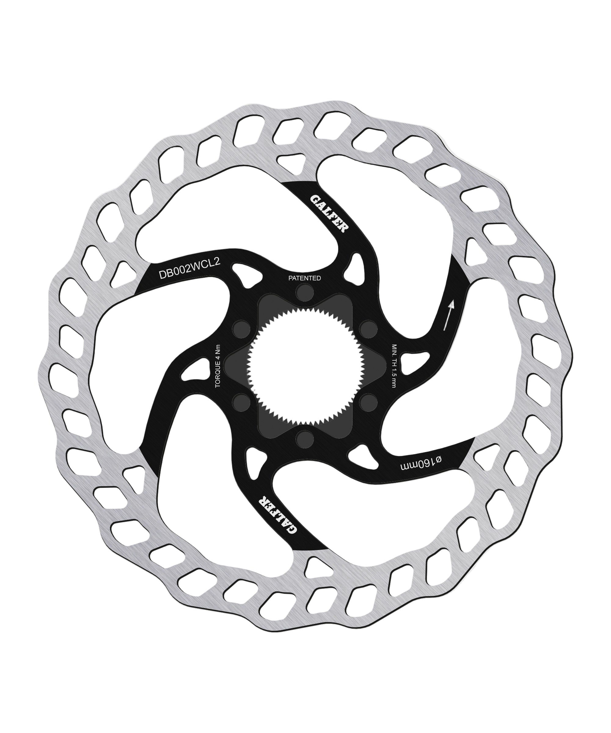 Galfer Wave MTB Disc Brake Rotor Centerlock 160 x 2.00mm