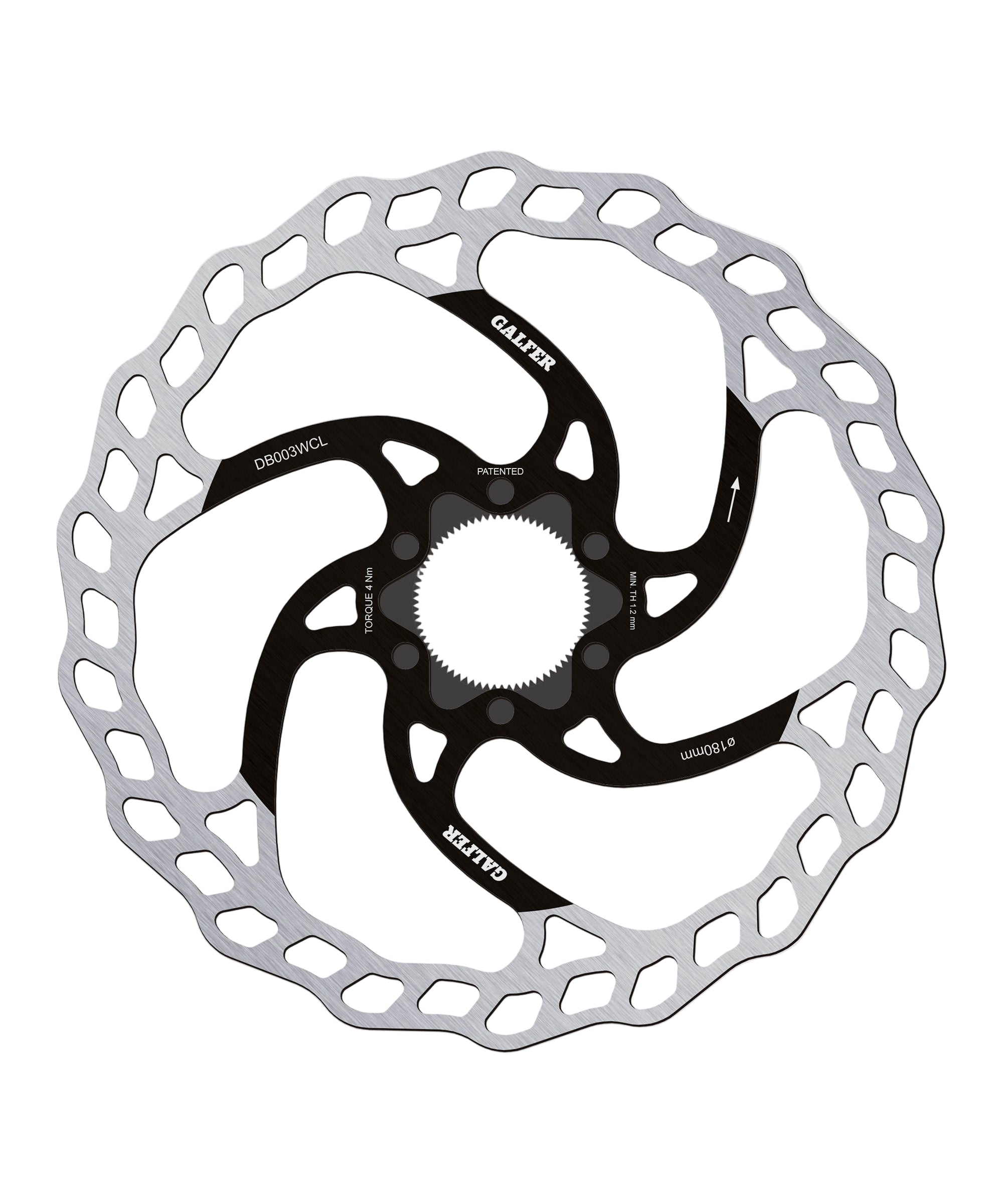 Galfer Wave MTB Disc Brake Rotor Centerlock 180 x 1.80mm