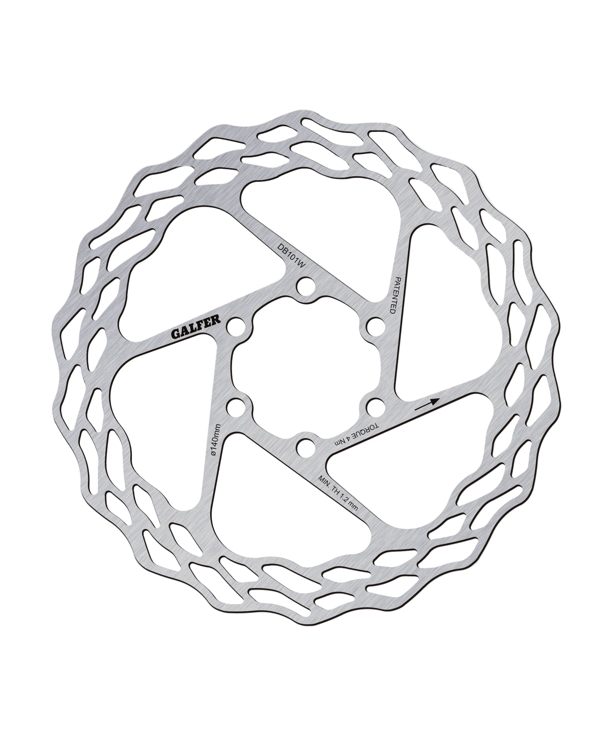 Galfer Wave Road Disc Brake Rotor 6-Bolt 140 x 1.80mm