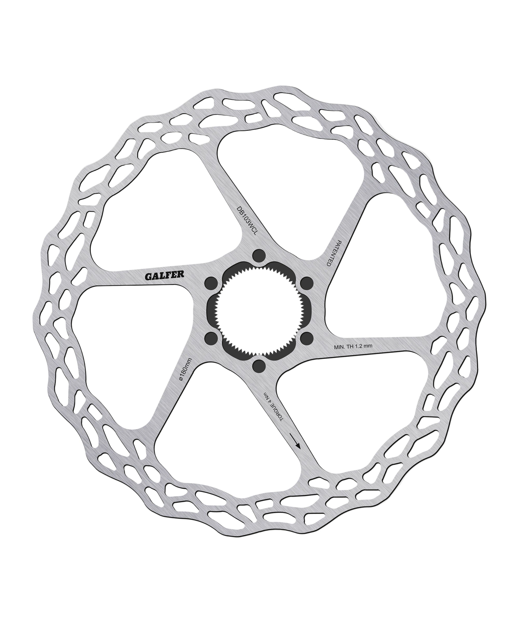 Galfer Wave Road Disc Brake Rotor Centerlock 180 x 1.80mm