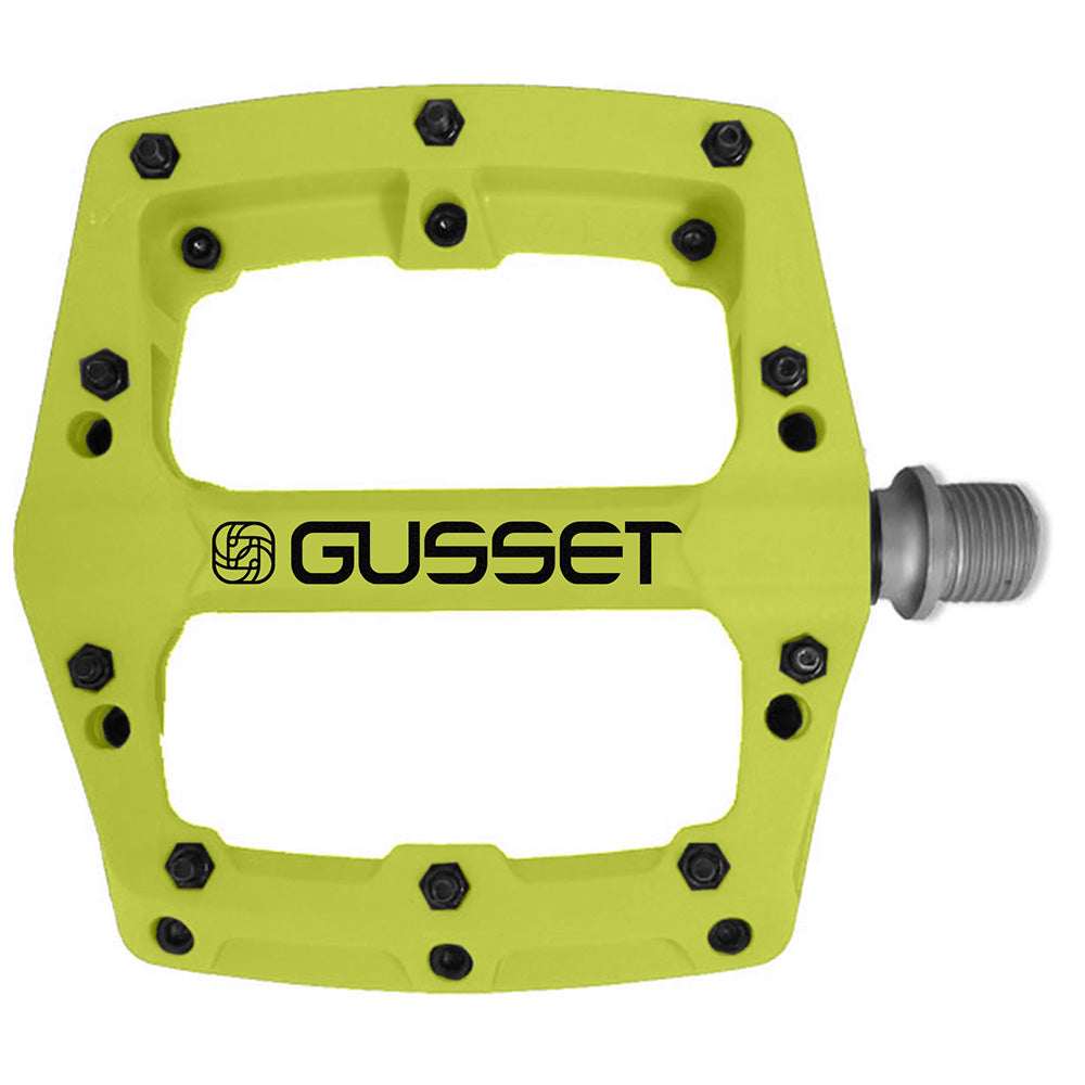 Gusset Slim Jim Nylon Pedals Lime / 9/16"