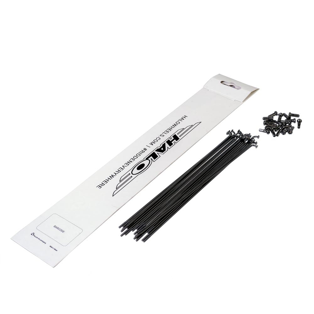 Halo Black Spokes 20 Pack Black / 180mm