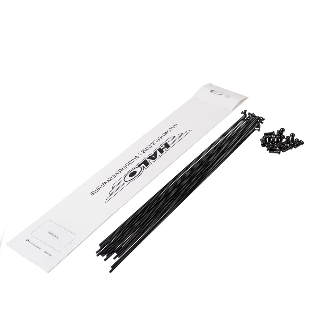 Halo Black Spokes 20 Pack Black / 224mm