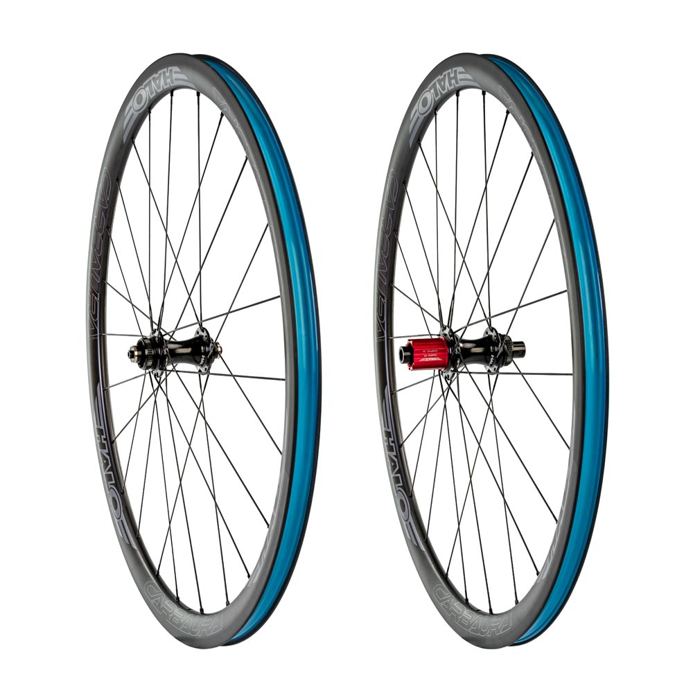 Halo Carbaura RCD 700c 30mm Wheelset Black / 700c / Pair Campag