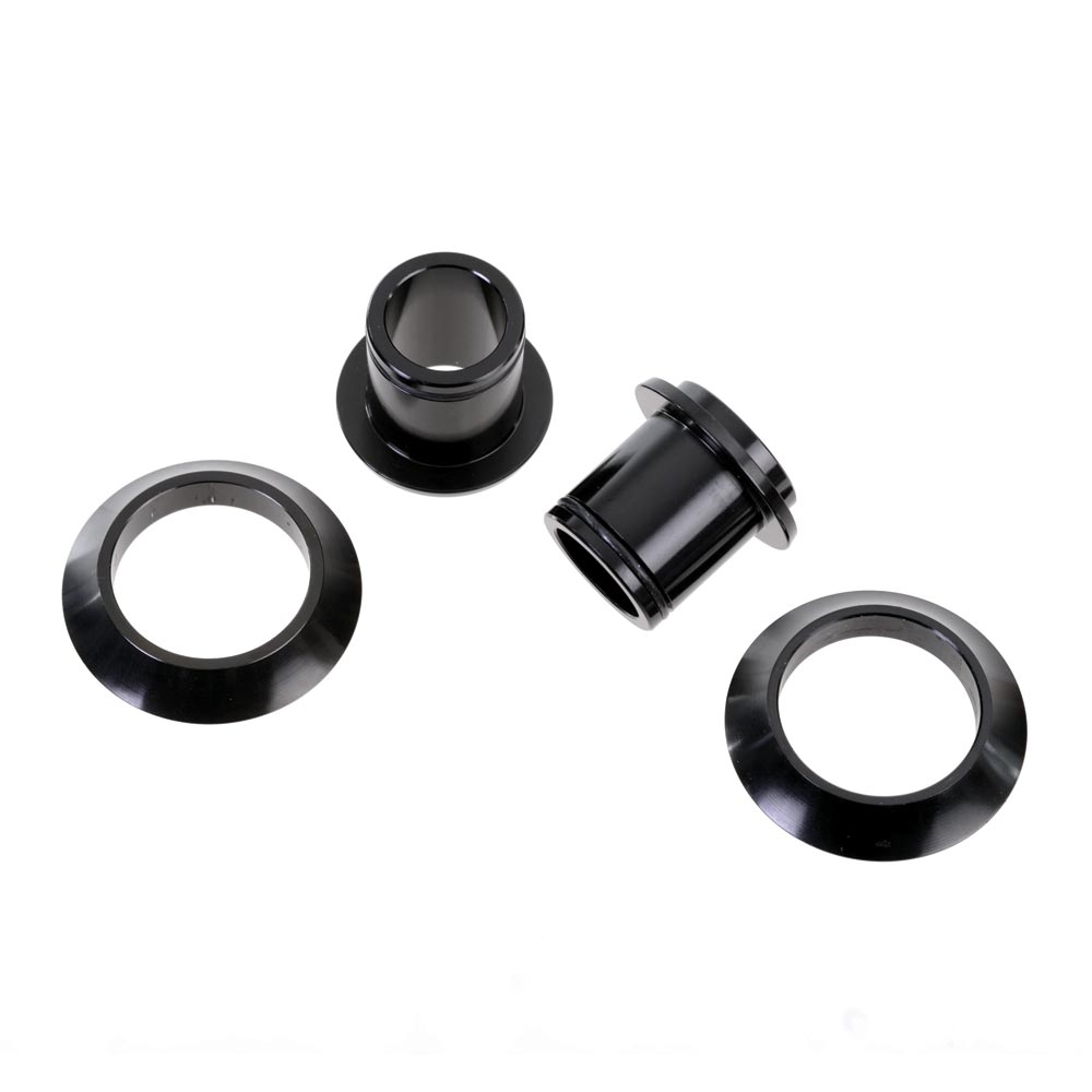 Halo DJ Wideboy Hub Adaptors Black / 15x100mm / Front