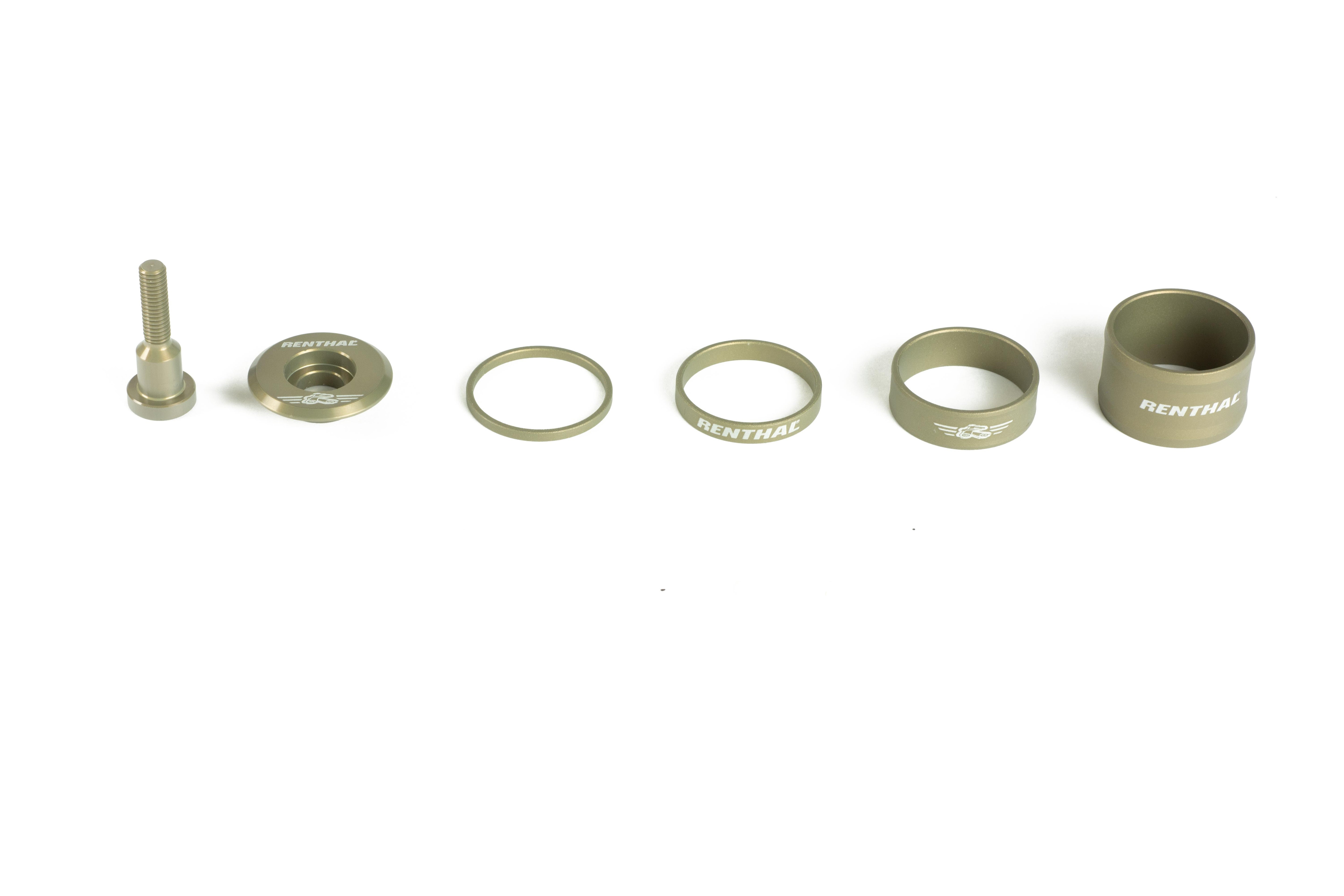 Headset Spacer & Top Cap Kit Gold