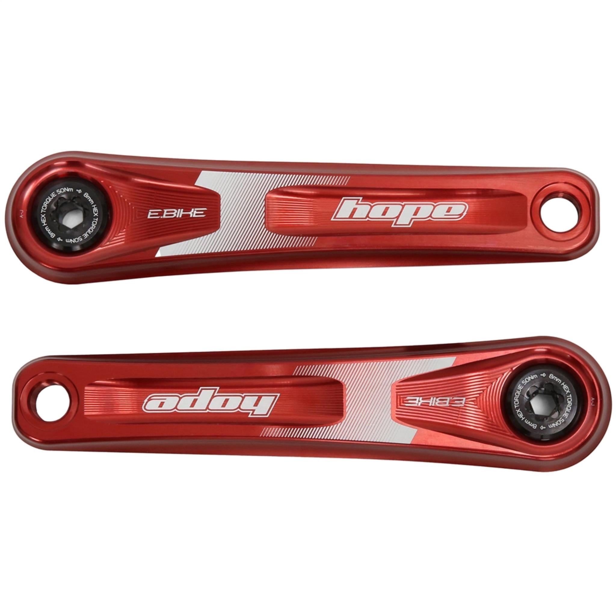 Hope E-Bike Crankset Red / 155mm / Specialized Offset