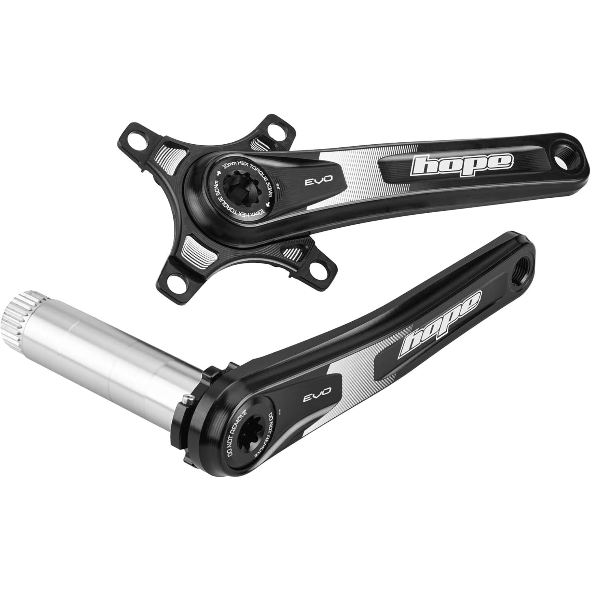 Hope Evo Crankset - Double Spider Black / 175mm / 68/73mm