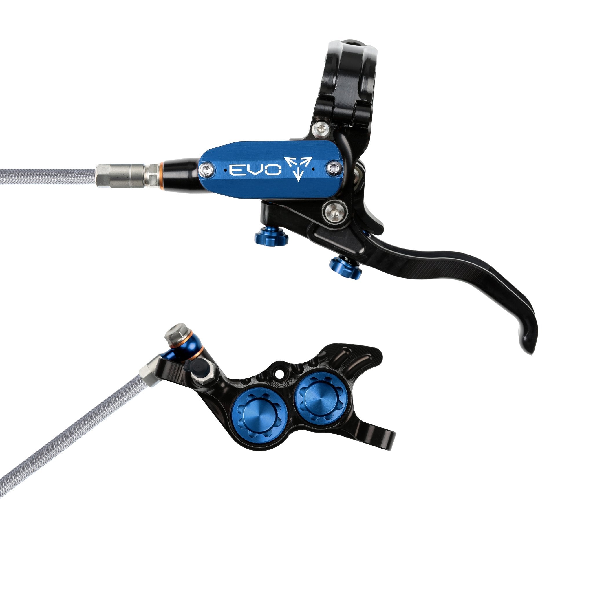 Hope EVO GR4 Disc Brake Black/Blue / Left Hand / Braided