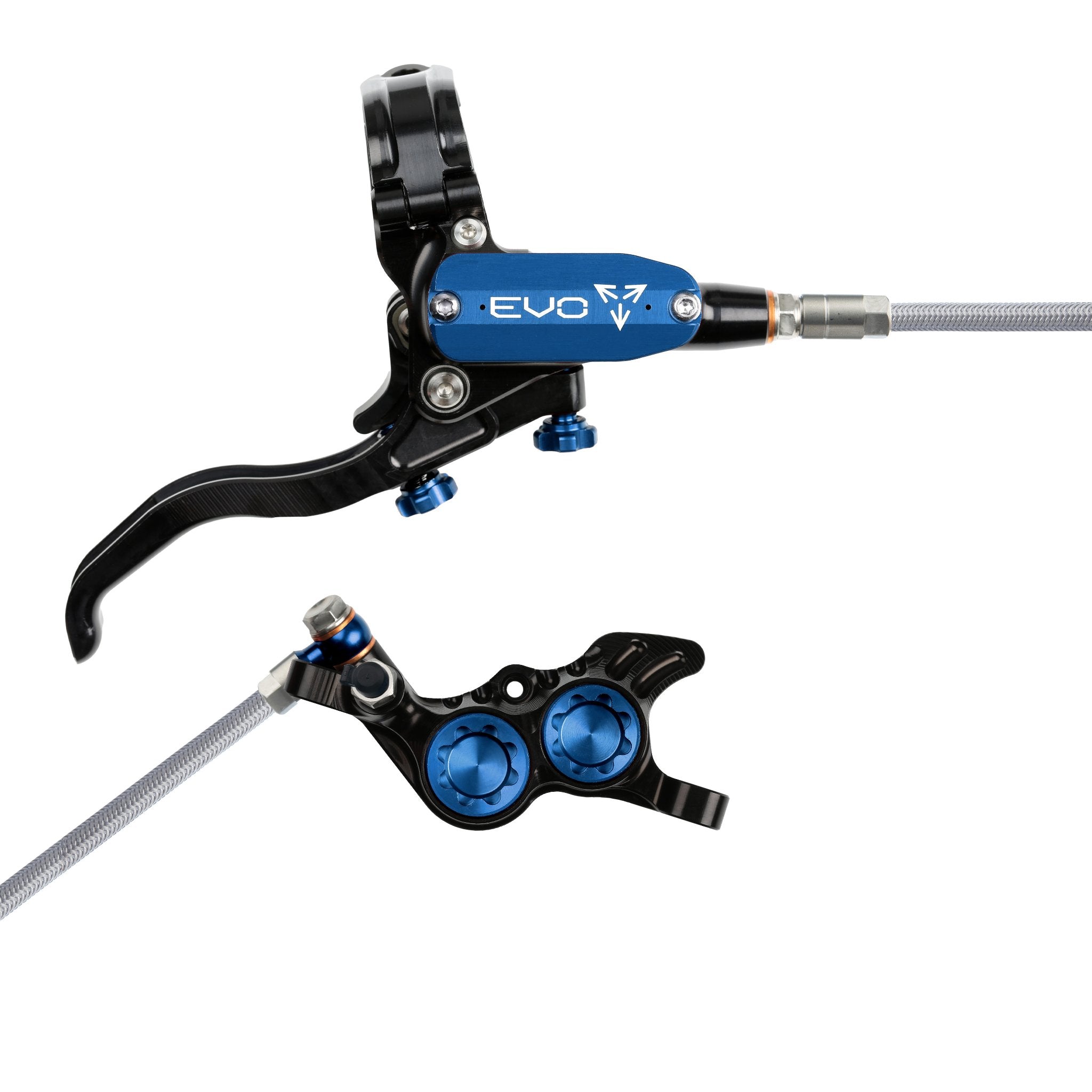 Hope EVO GR4 Disc Brake Black/Blue / Right Hand / Braided