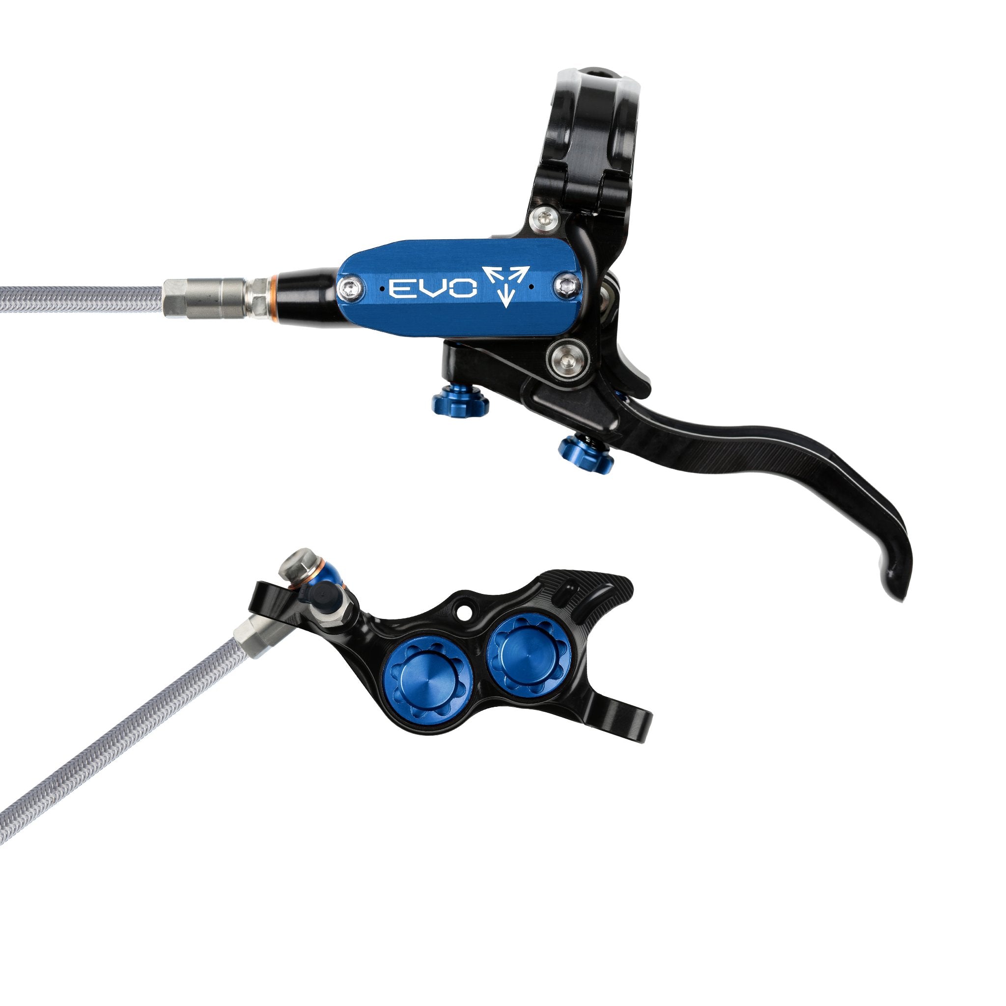 Hope EVO TR4 Disc Brake Black/Blue / Left Hand / Braided
