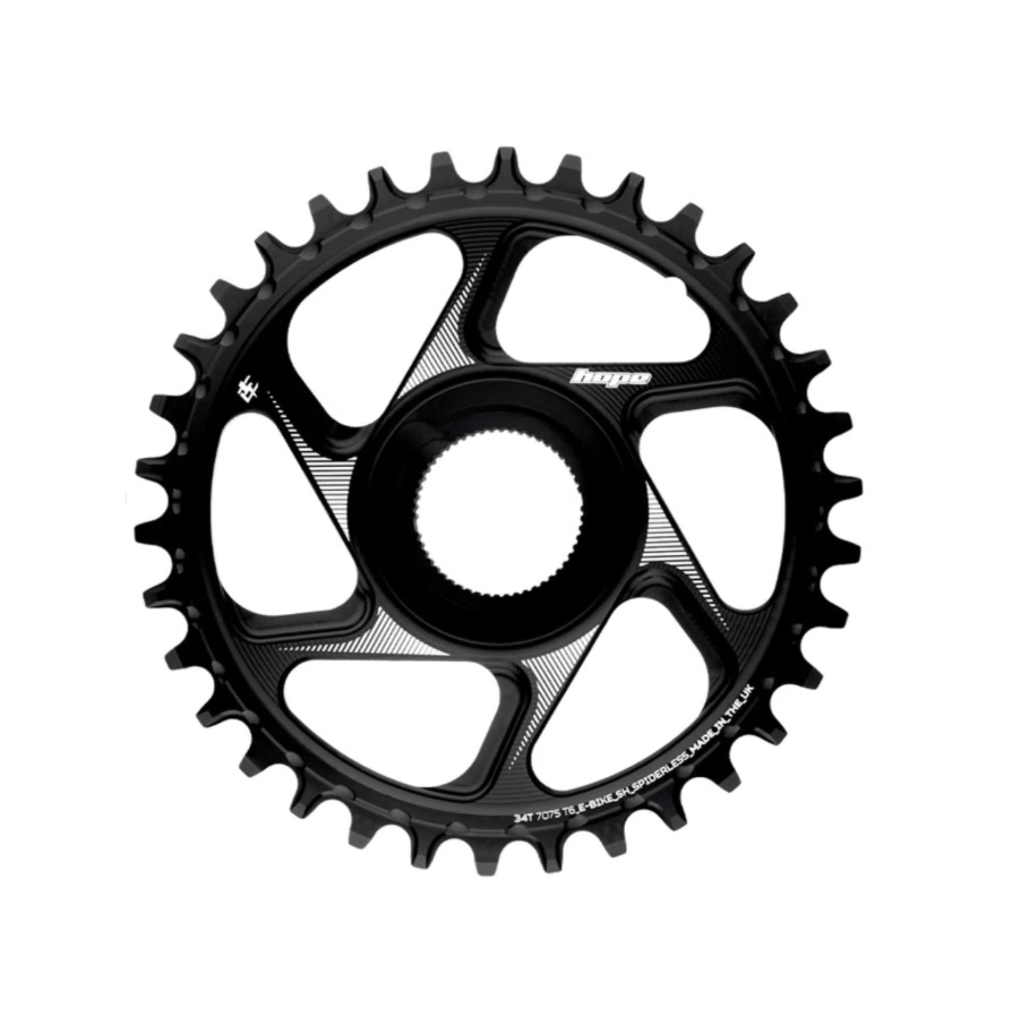 Hope R22 E-Bike Spiderless Retainer Ring - Shimano Black / 34T