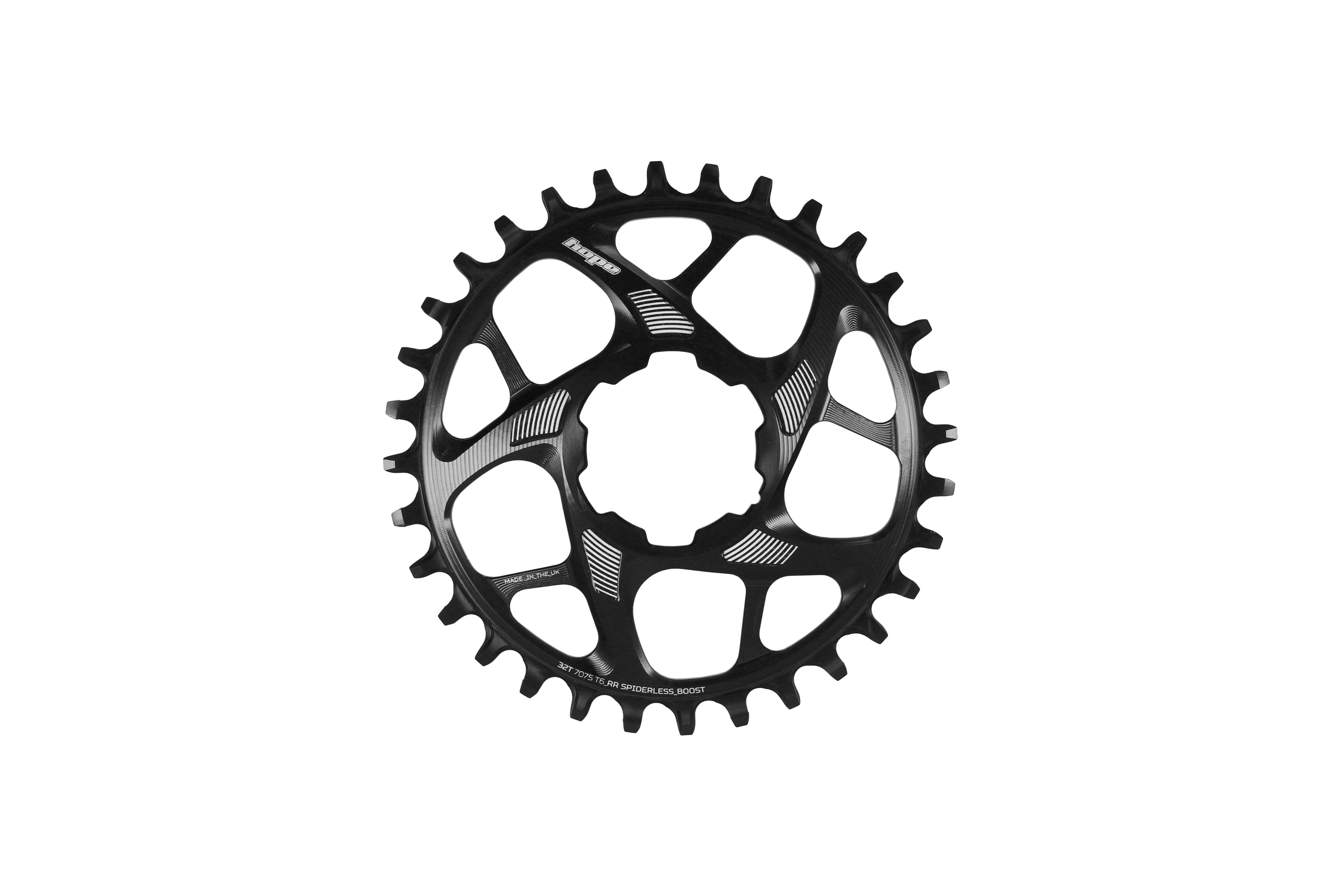 Hope R22 Spiderless Boost Chainring Black / 28T