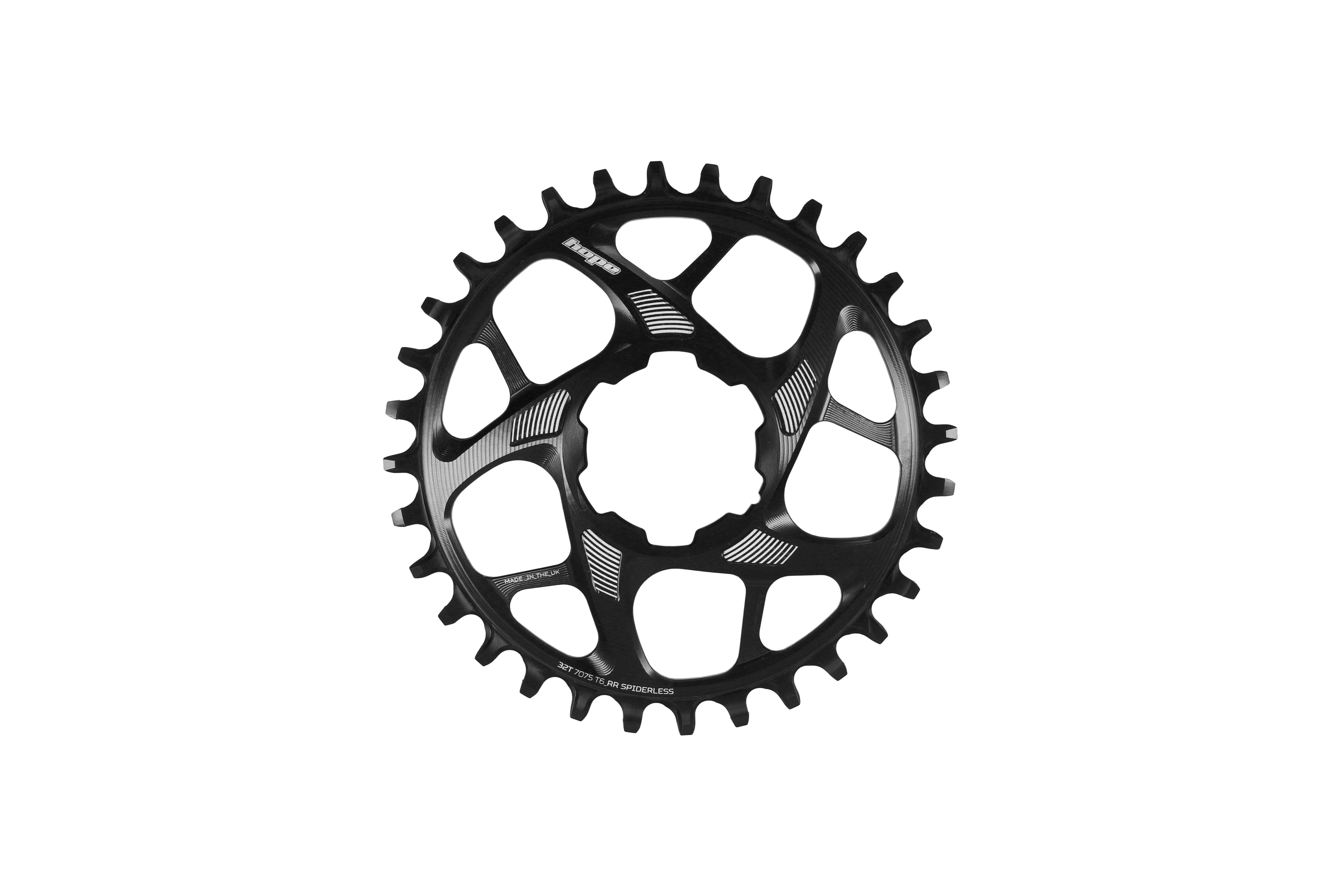 Hope R22 Spiderless Chainring Standard Black / 28T