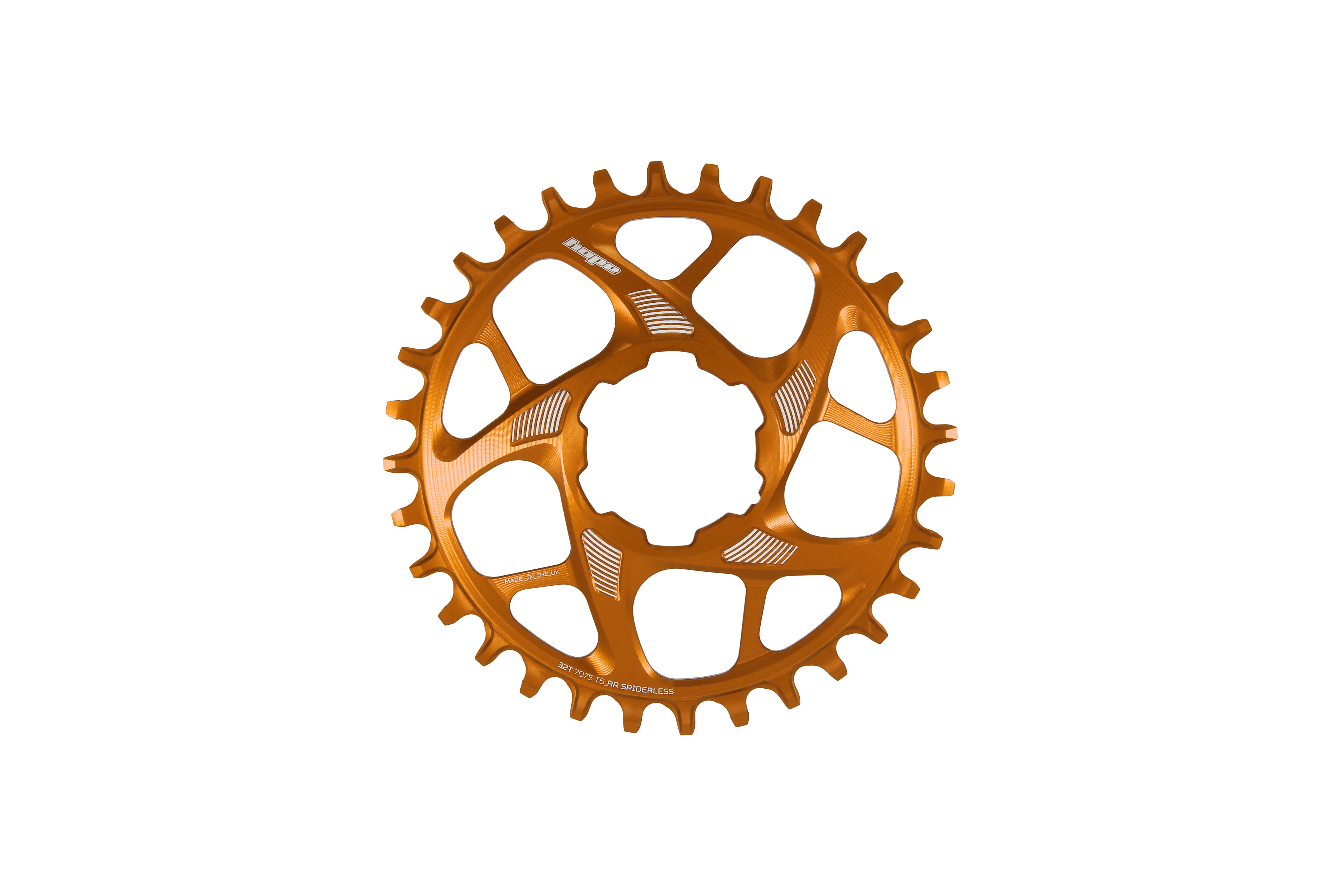 Hope R22 Spiderless Chainring Standard Orange / 28T