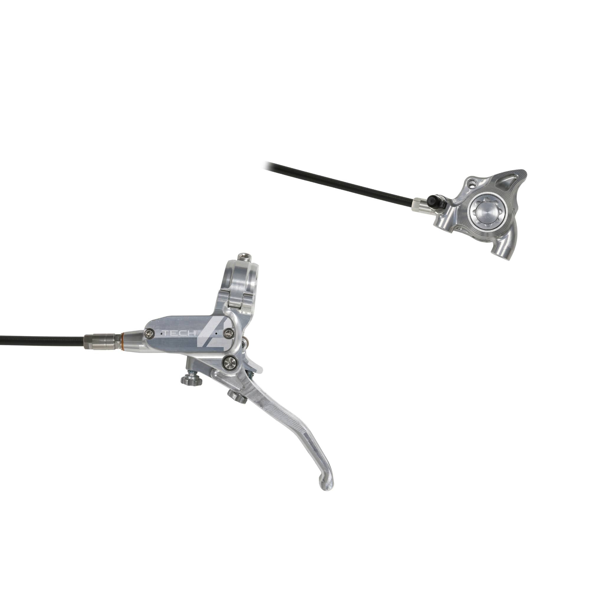Hope Tech 4 X2 Flatmount Disc Brake Silver/Silver / Left Hand
