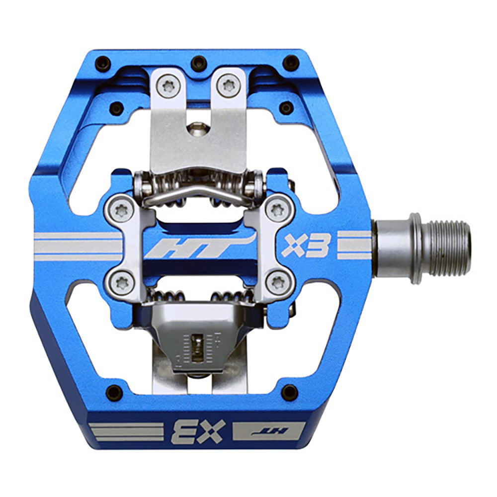 HT X3 Clipless MTB Pedals Blue / 9/16"