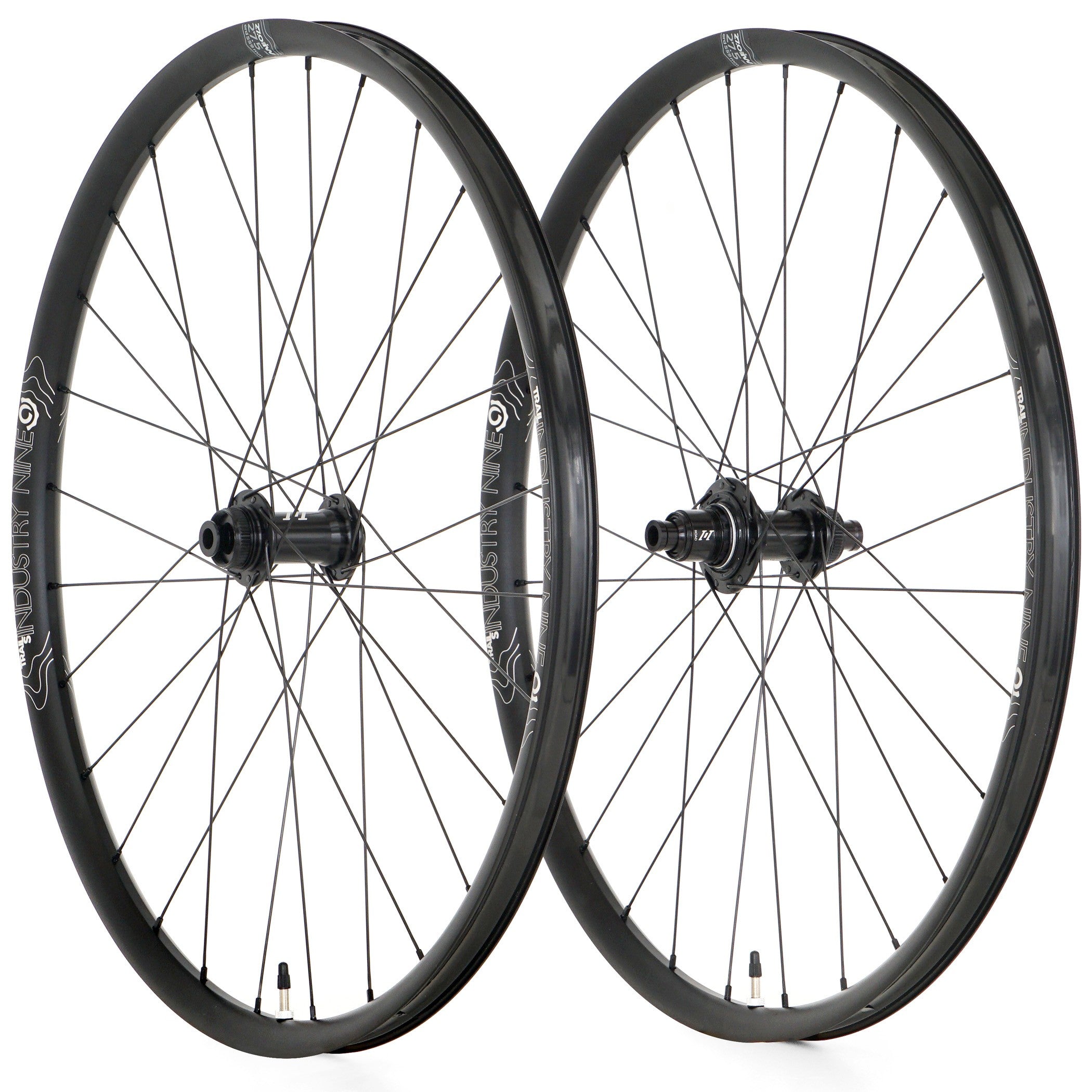 Industry Nine 1/1 Trail S 650b Center Lock Wheelset Black / 12x100 12x142 HG