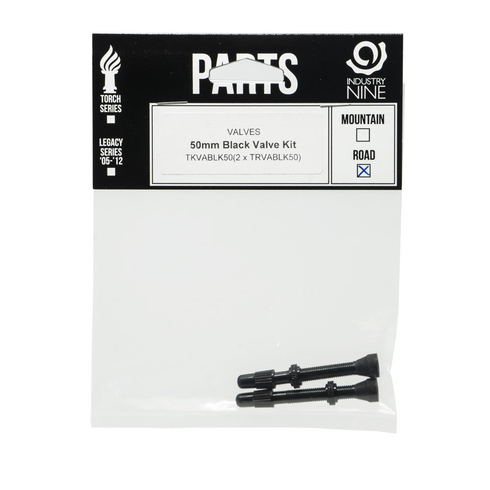 Industry Nine Aluminium Tubeless Valve Kit Black / 50mm