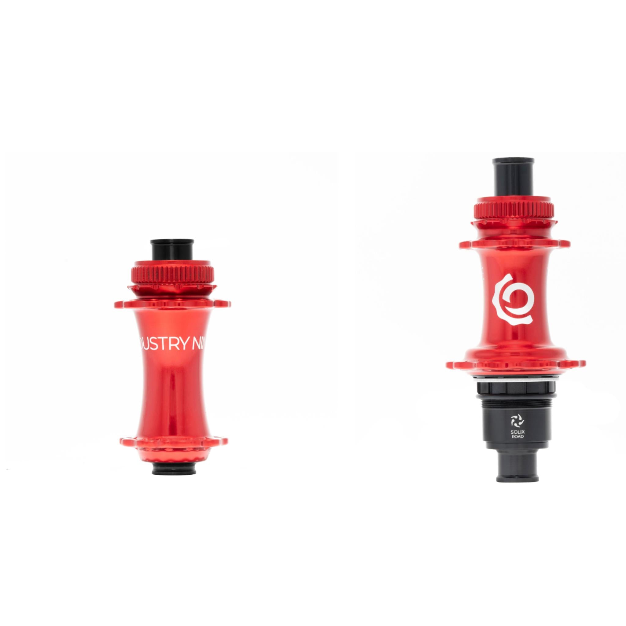 Industry Nine SOLiX Classic Centre Lock Hubset RED / 12X100 12X142 - 24H - Shimano HG