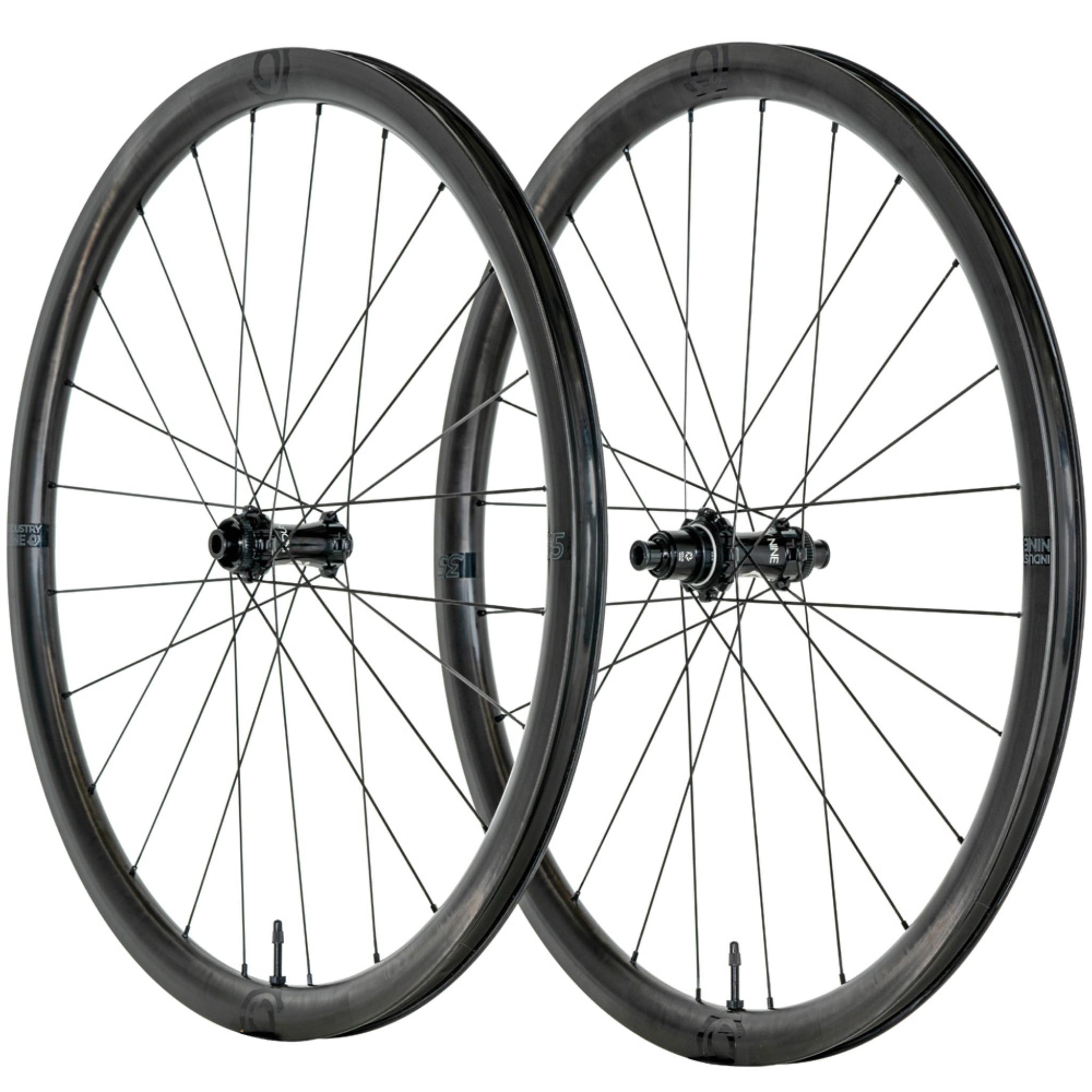 Industry Nine SOLiX SL 35 Carbon Wheelset BLACK / 12X100 12X142 - 24H - Shimano HG