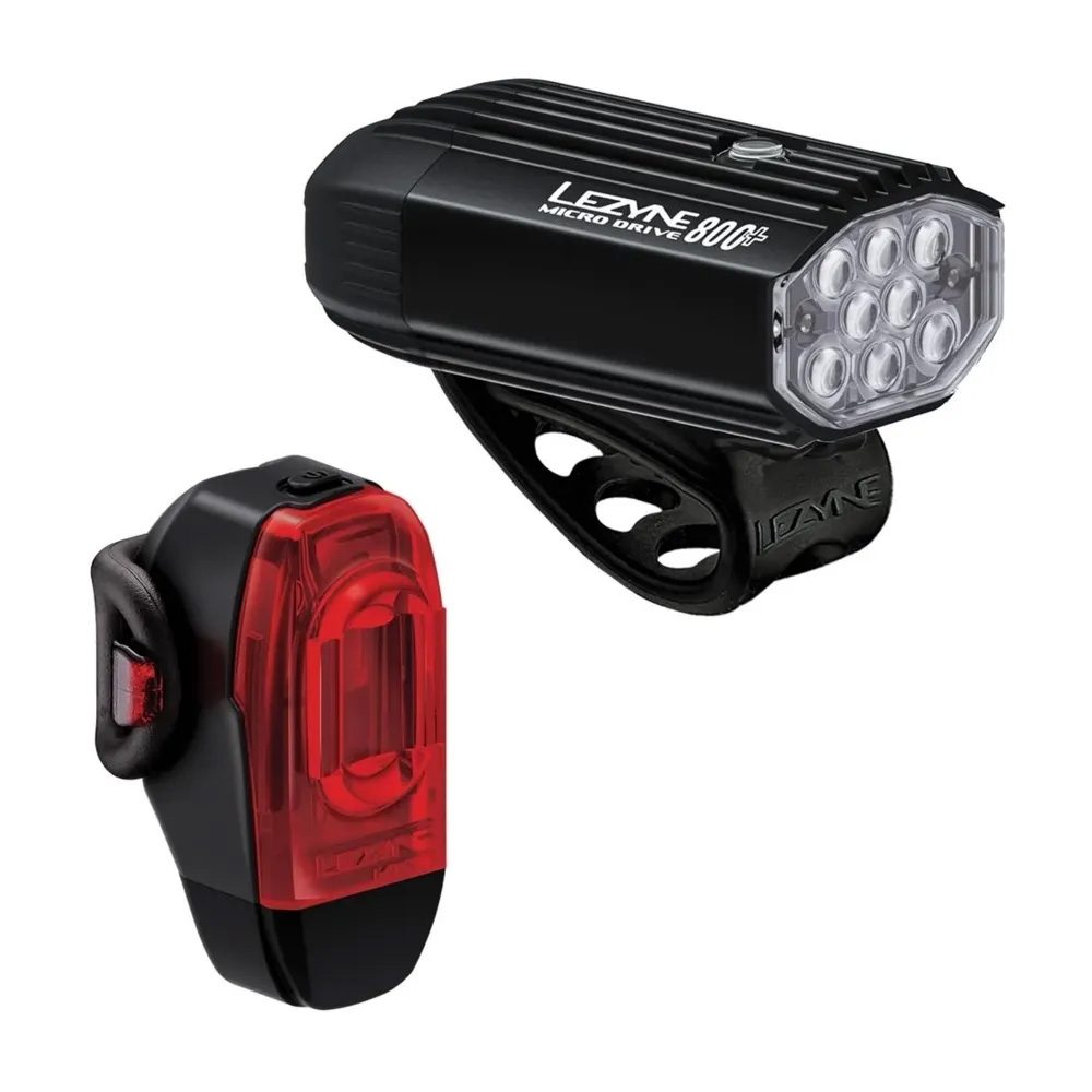 Lezyne Micro Drive 800+ / KTV Drive+ Light Set Black