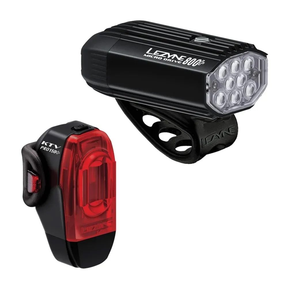 Lezyne Micro Drive 800+ / KTV Drive Pro+ LED Light Set Black