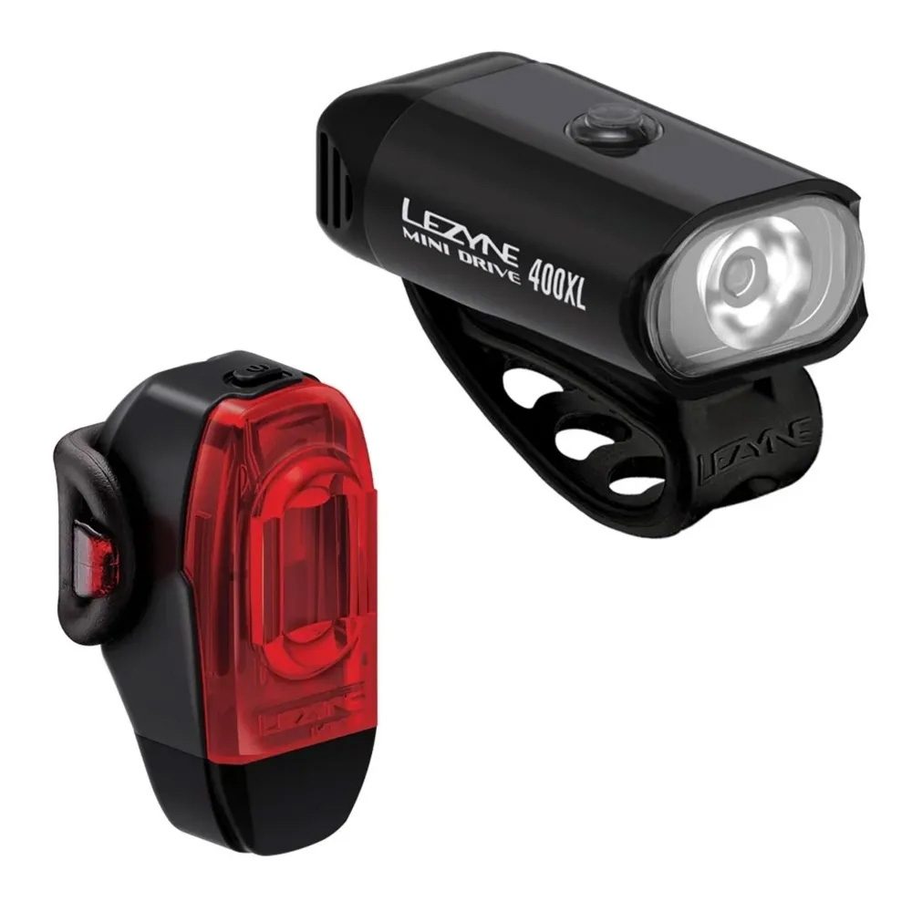 Lezyne Mini Drive 400XL / KTV Drive+ Light Set Black