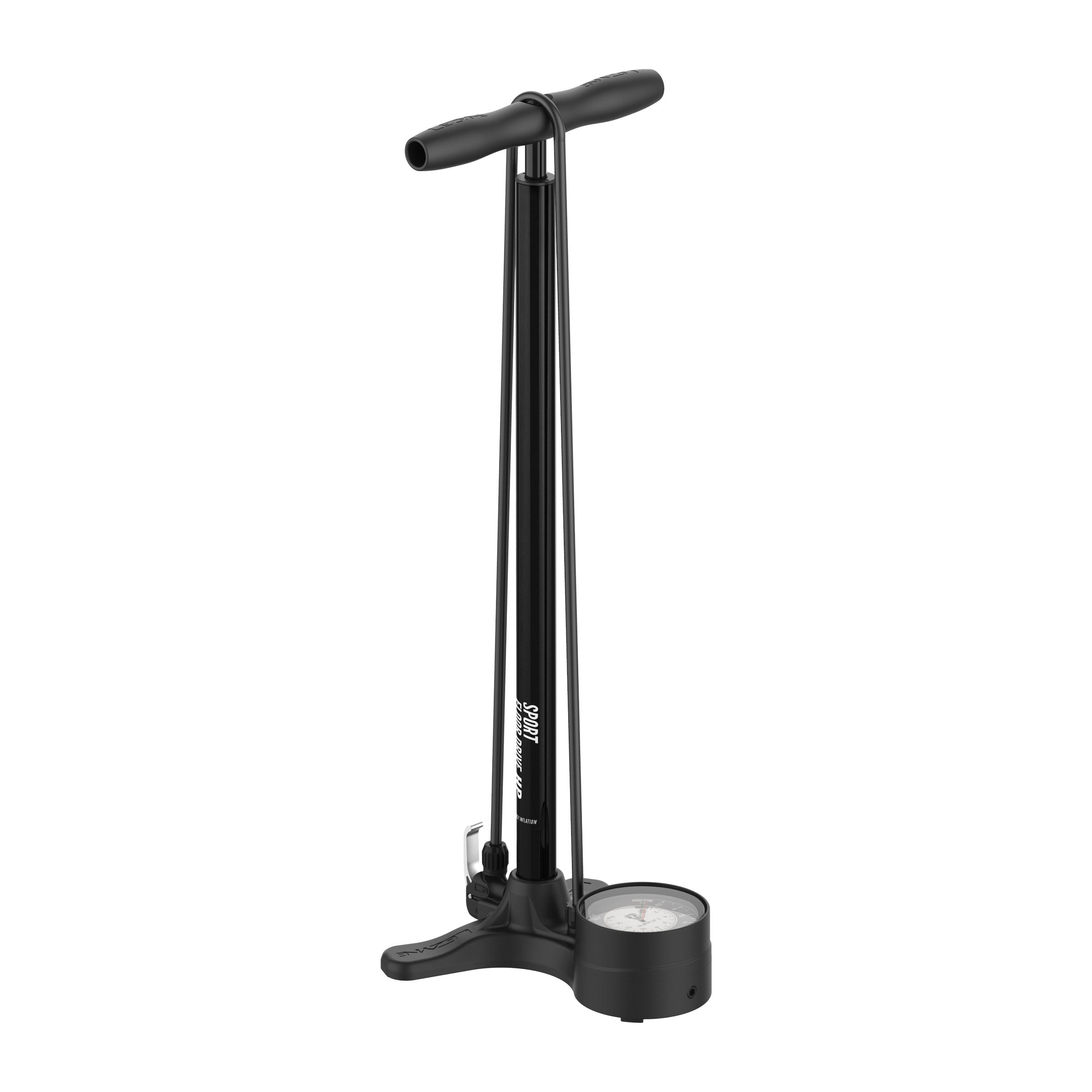 Lezyne Sport Floor Drive 3.5 DV Flat Black / 3.5 Dual Valve