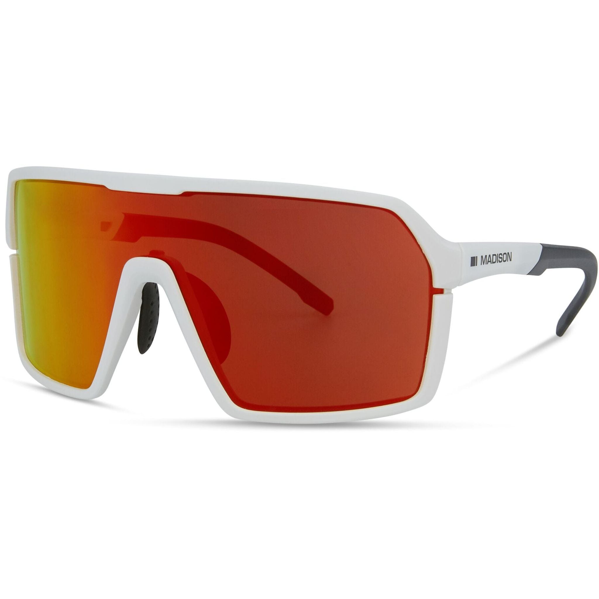 Madison Crypto Sunglasses Gloss White 3 Lens Pack Gloss White / One size / Fire Mirror Amber & Clear