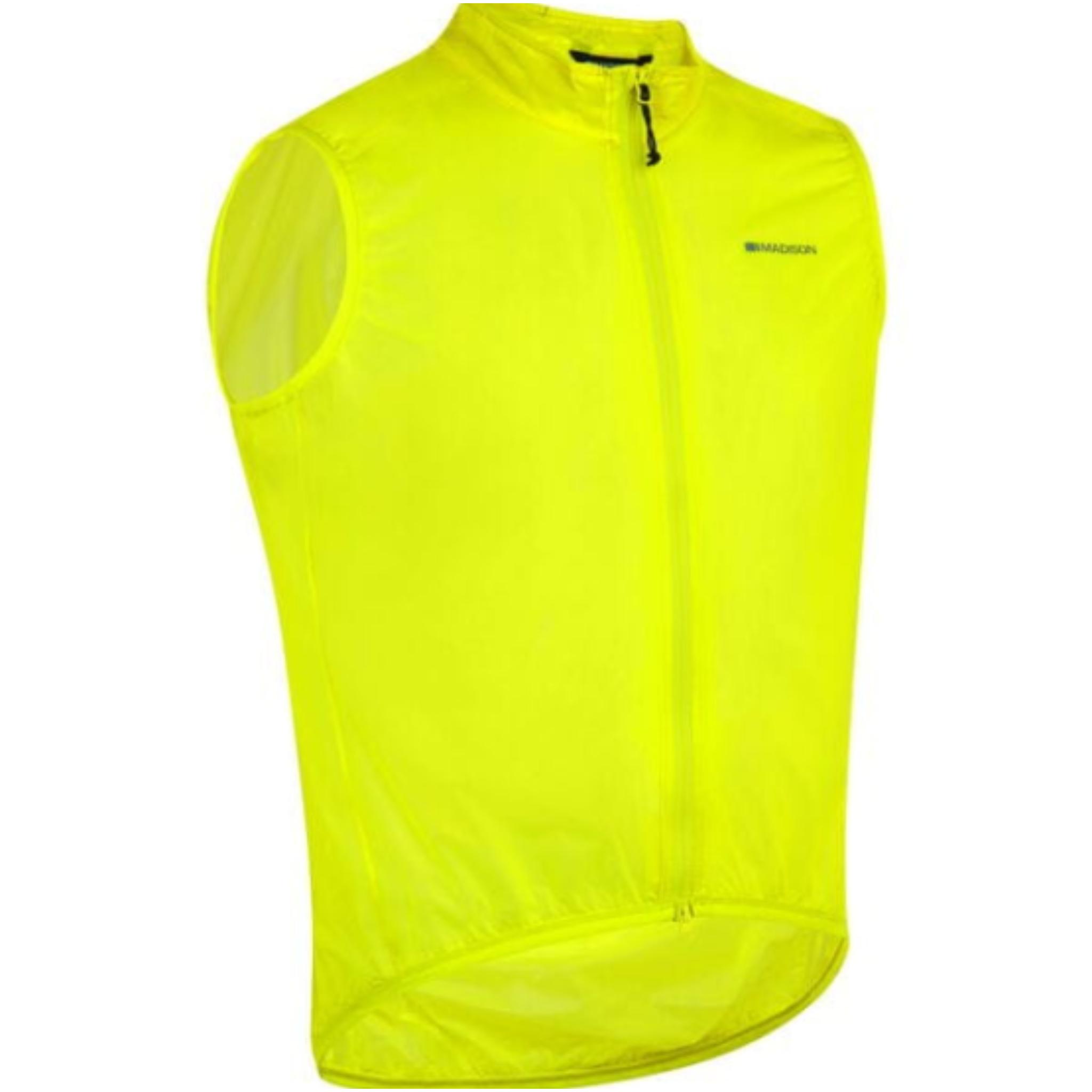 Madison Flux Men's Ultra Packable Waterproof Gilet Yellow / Small