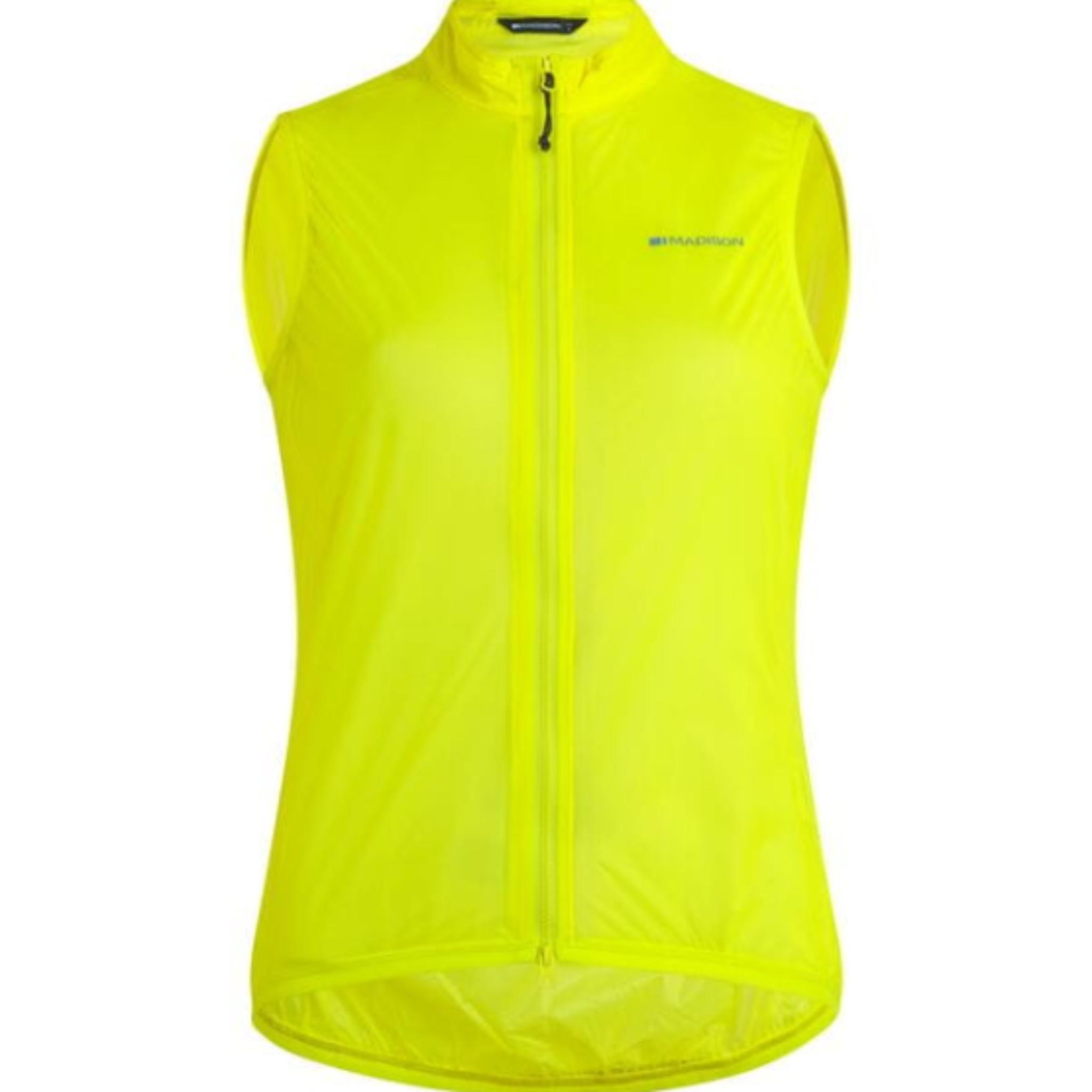 Madison Flux Women's Ultra Packable Waterproof Gilet Yellow / Size 8