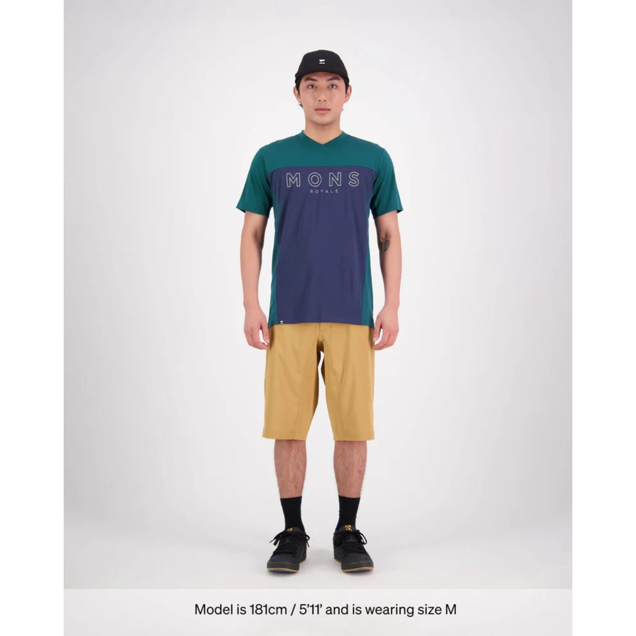 Mons Royale Redwood Enduro VT Jersey - Evergreen / Midnight