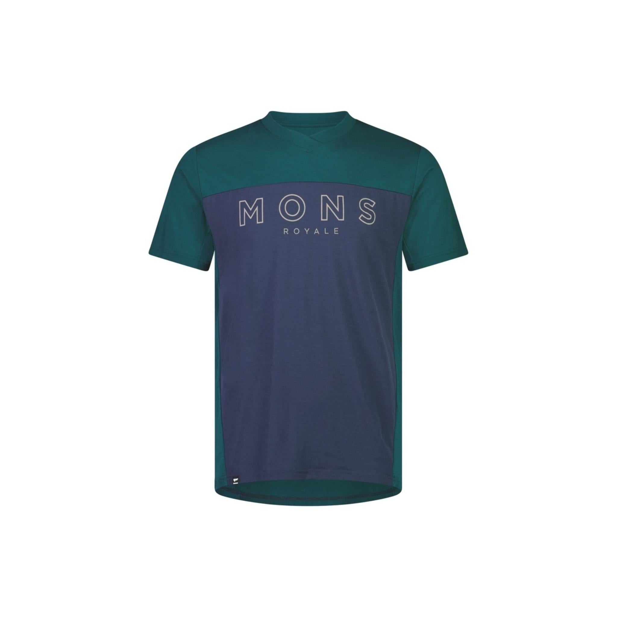 Mons Royale Redwood Enduro VT Jersey - Evergreen / Midnight Evergreen / Midnight / S