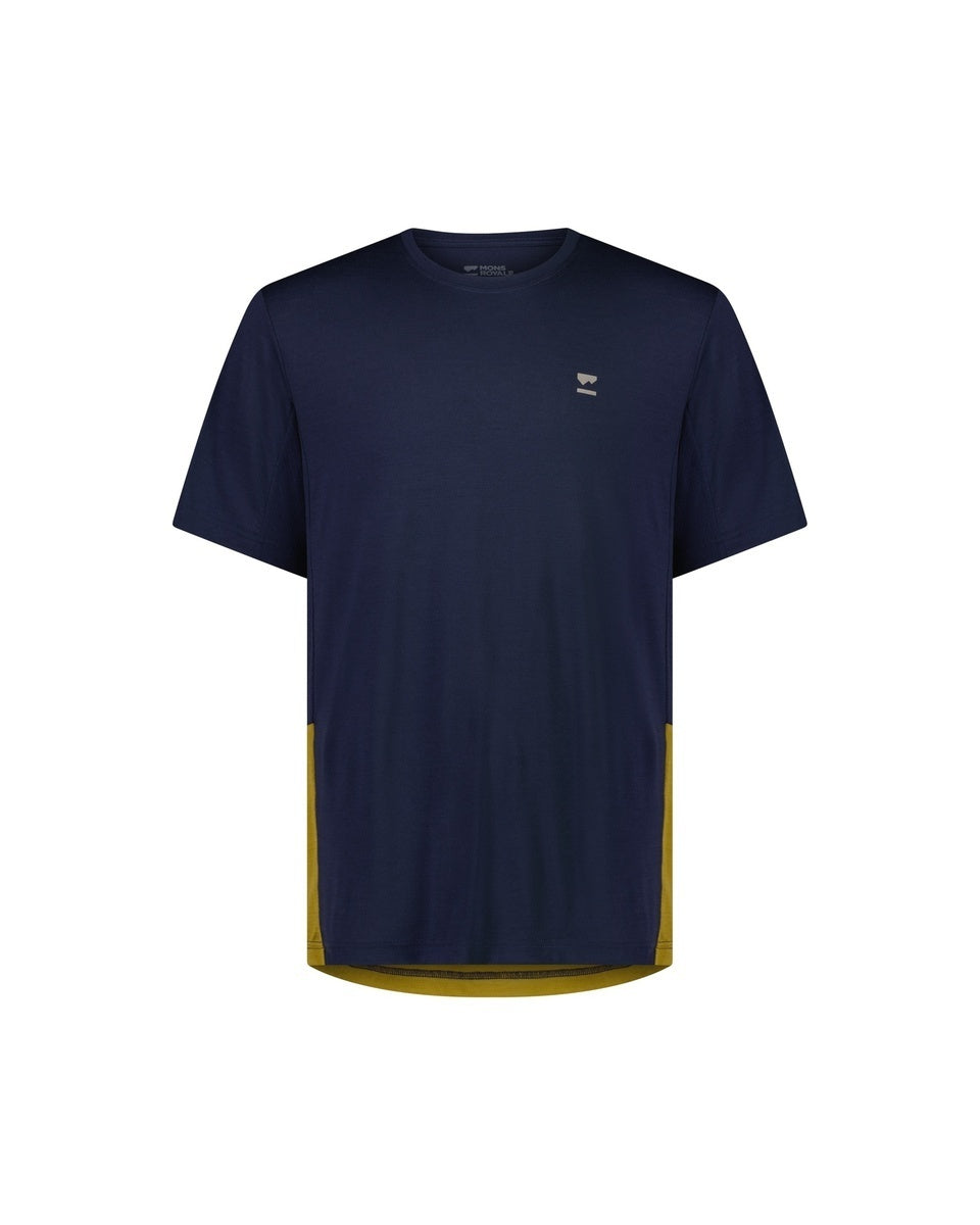 Mons Royale Tarn Merino Shift T-Shirt - Cumin / Midnight Cumin / Midnight / L