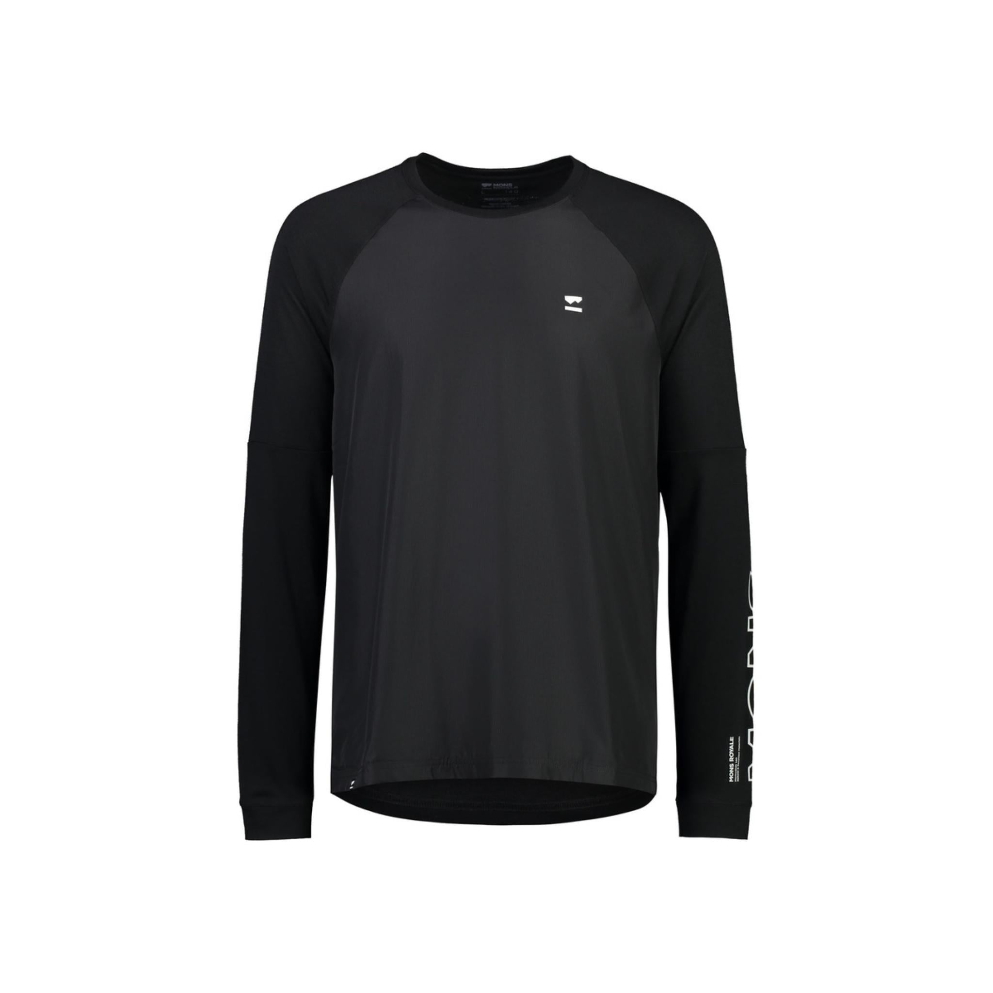 Mons Royale Tarn Merino Shift Wind Jersey - Black Black / L