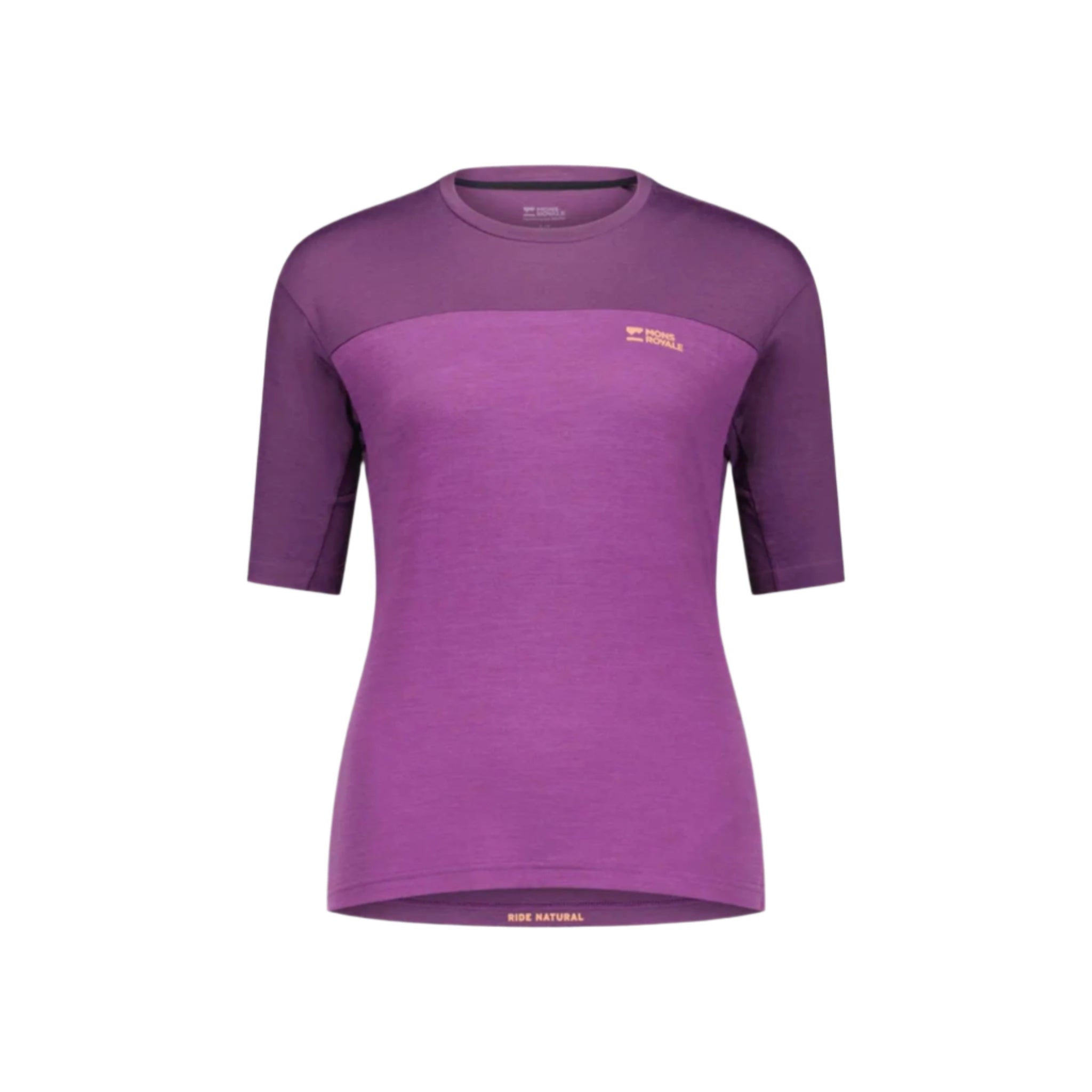 Mons Royale Women's Diversion Merino Short Sleeve Jersey Ultraviolet / Boysenberry / XS