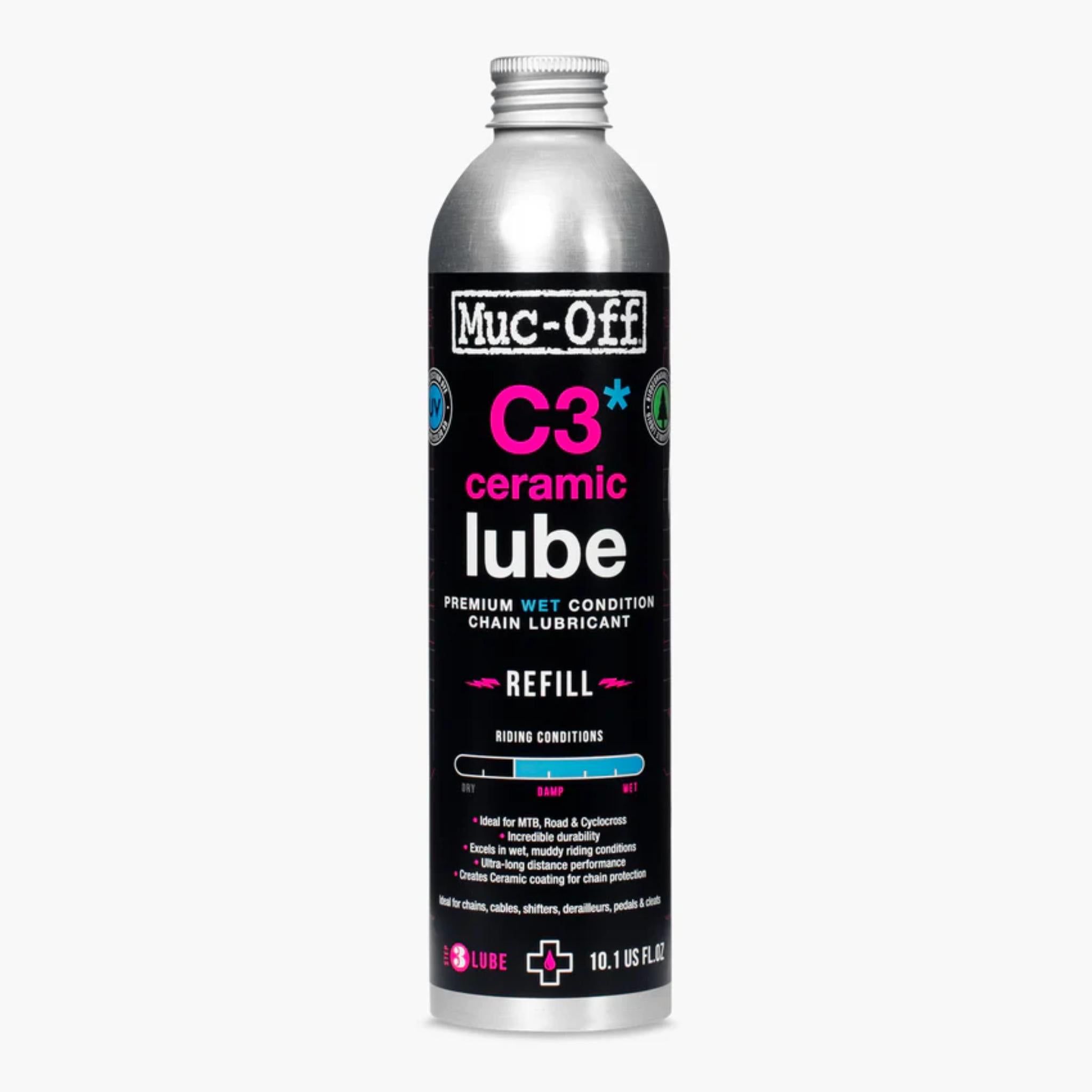Muc-Off C3 Wet Ceramic Lube Refill Bottle 300ml 300ml