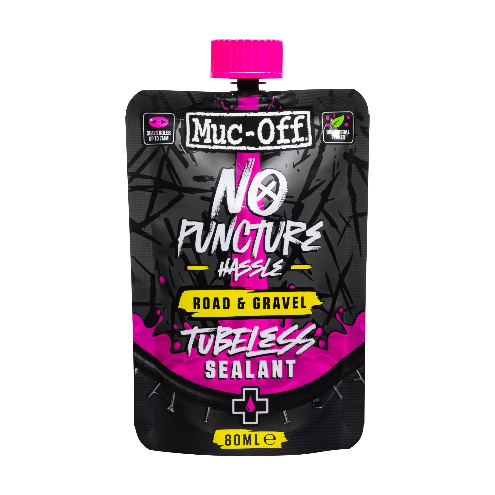 Muc-Off No Puncture Hassle Road & Gravel Tubeless Tyre Sealant 80ml